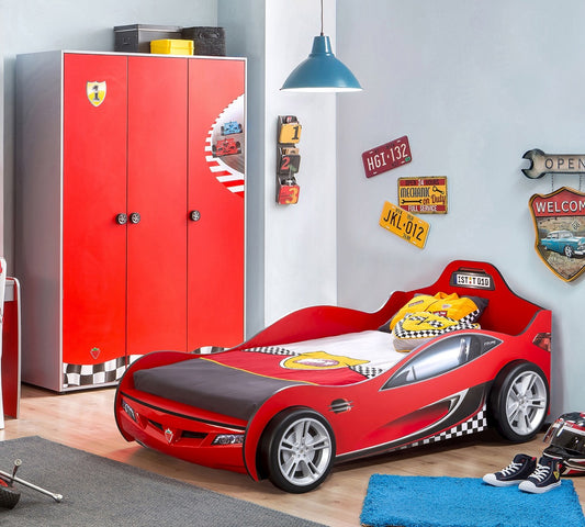 Dětská autopostel RACECUP 90x190 cm (červená)