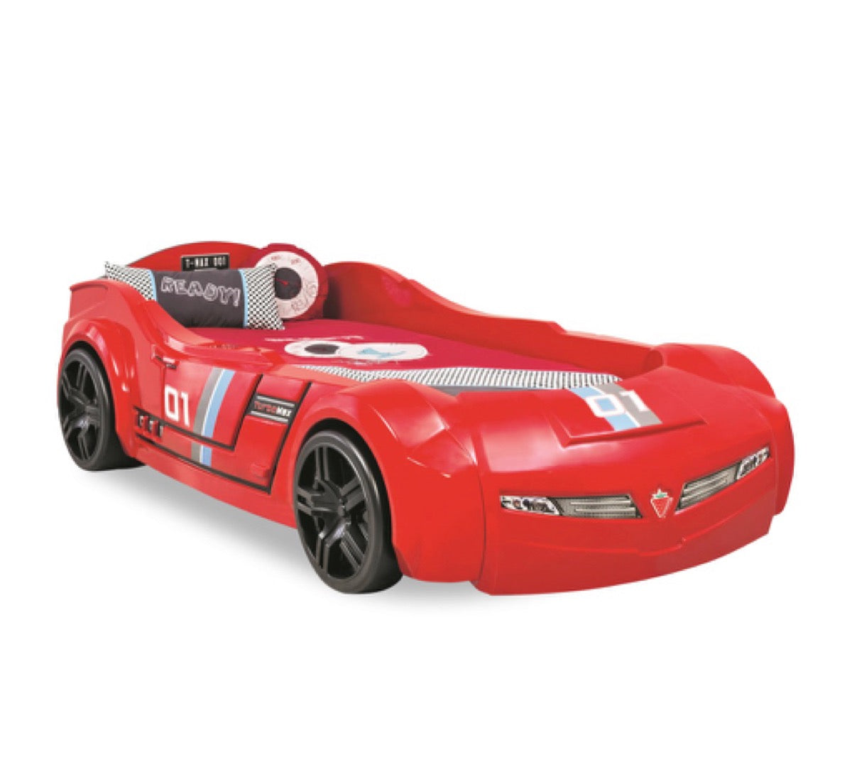 Dětská autopostel TURBO MAX (červená) (90x195 cm)