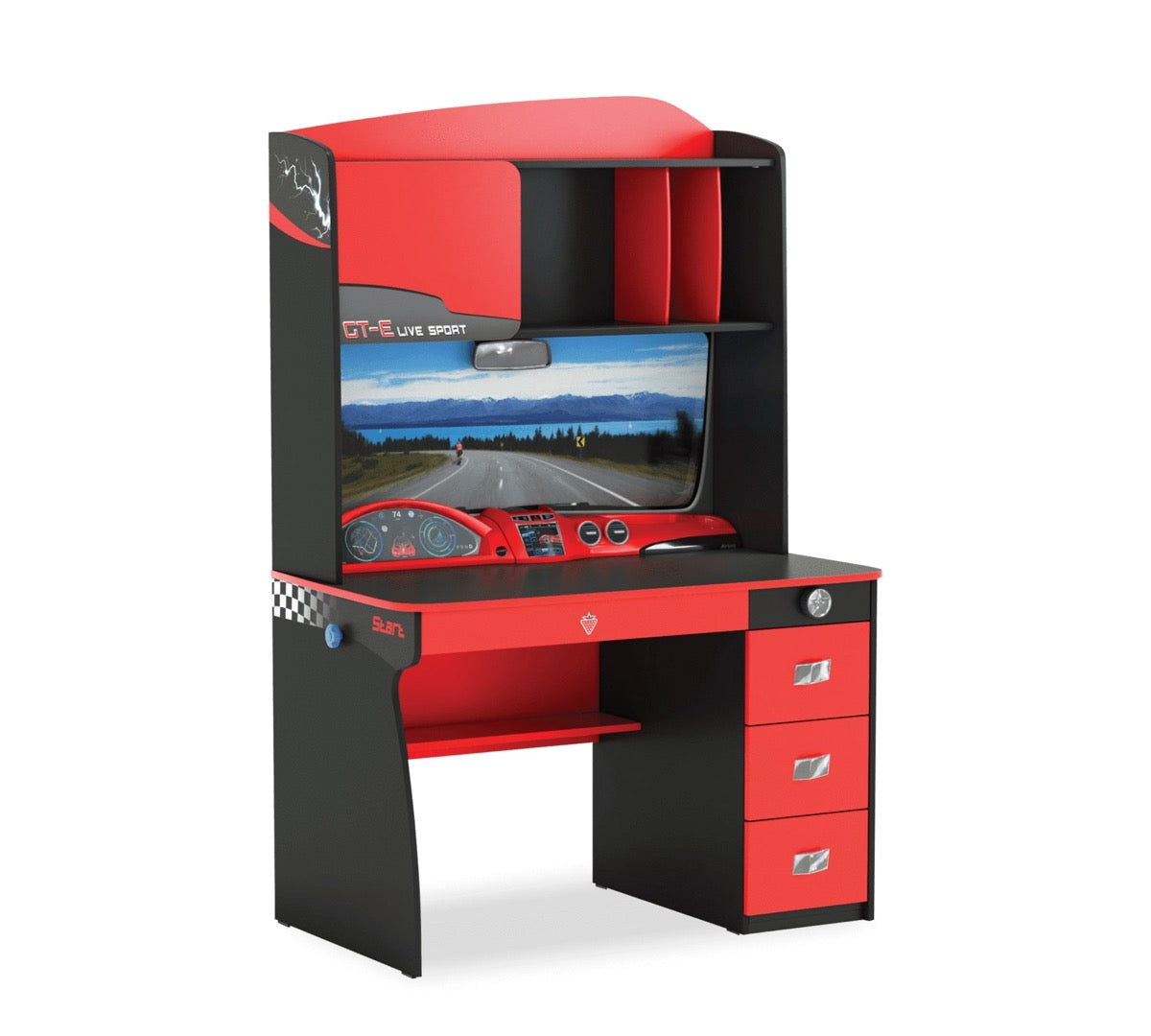 Dětský psací stůl s nástavbou CONCEPT CHAMPION RACER