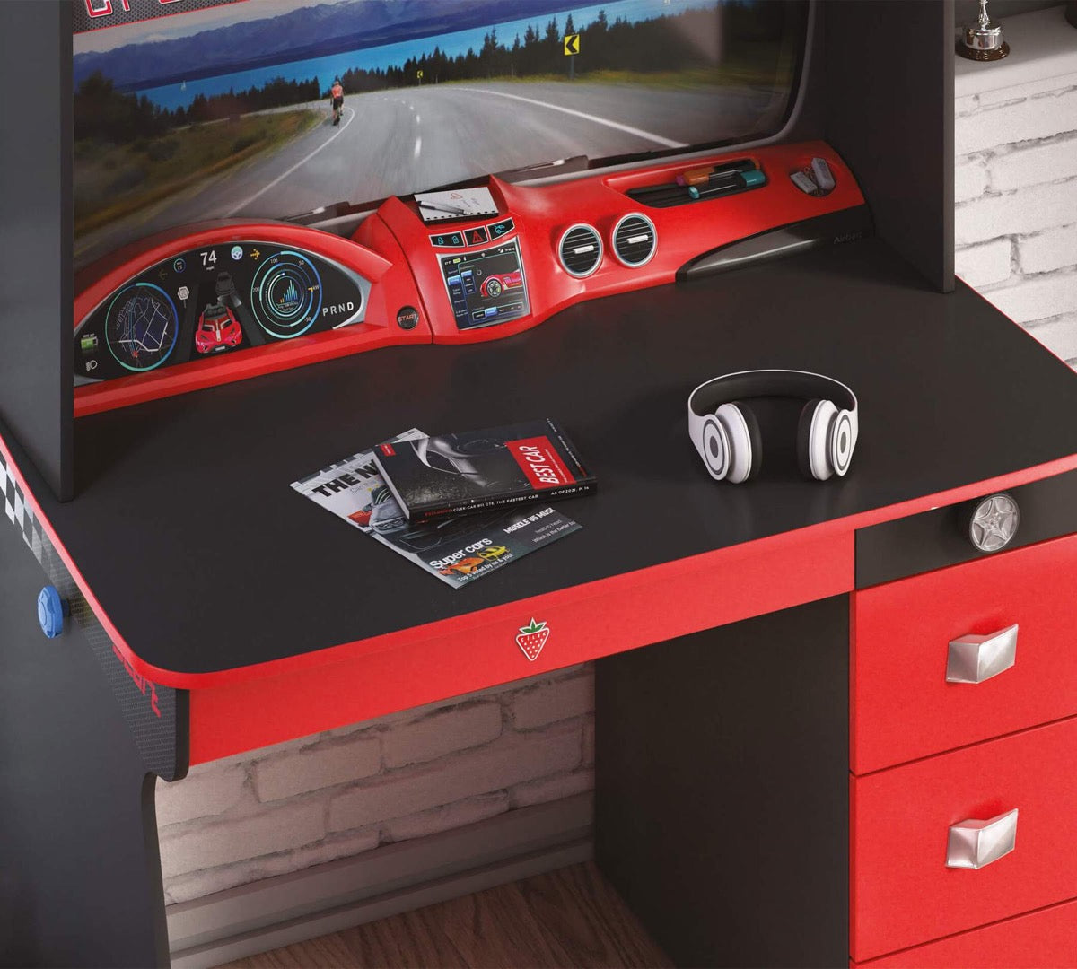 Dětský psací stůl s nástavbou CONCEPT CHAMPION RACER